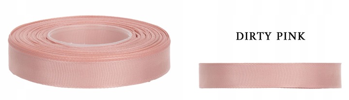 Ryps 2,5 Cm 22,8 M Dirty Pink Różowa Tasiemka Rypsowa