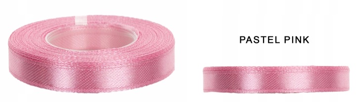 6 Mm 32M Pastel Pink Różowa Wstążka Tasiemka Satyna Atłas