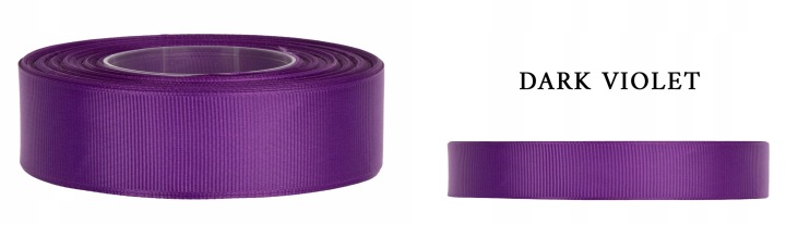 Ryps 3,8 Cm 22,8 M Dark Violet Ciemny Fiolet Tasiemka Rypsowa