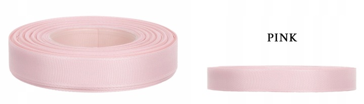 Ryps 1,2 Cm 22,8 M Baby Pink Różowa Tasiemka Rypsowa