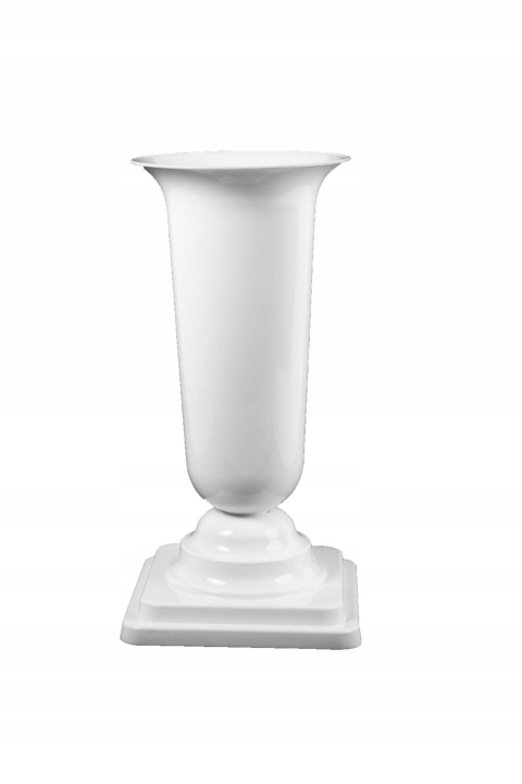 WAZON NA PODSTAWCE DAMA (4) BIAŁY PLASTIKOWY 40 CM
