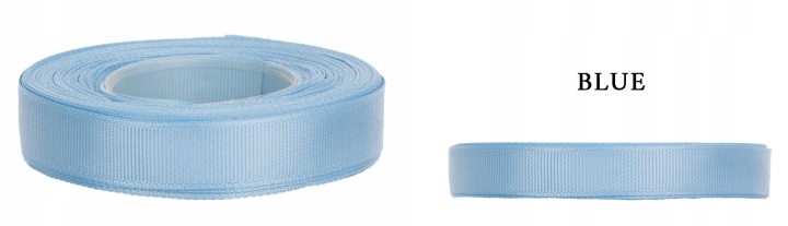 Ryps 1,2 Cm 22,8 M Blue Niebieska Tasiemka Rypsowa