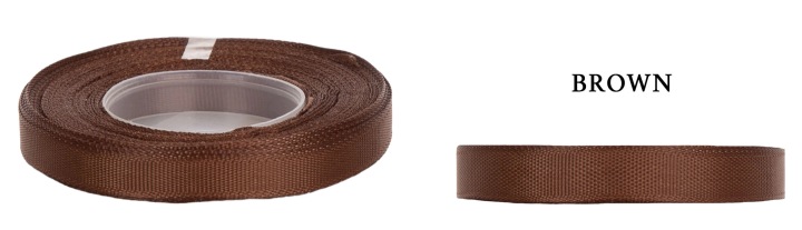 Ryps 2,5 Cm 22,8 M Brown Brązowa Tasiemka Rypsowa