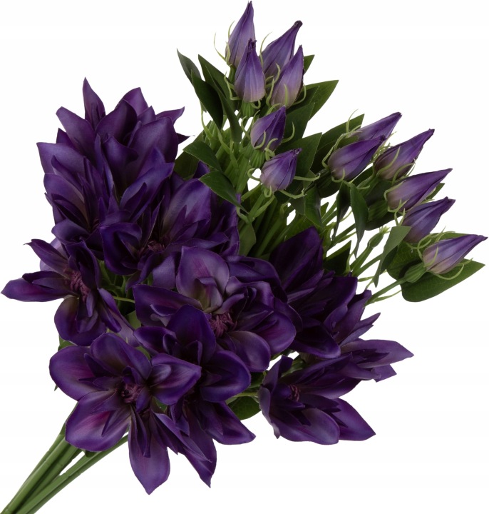 12X Klematis Gałązka Fioletowy Dr Purple Kwiaty Sztuczne