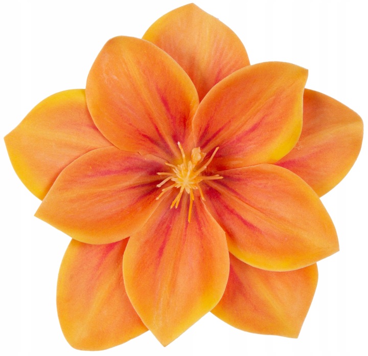 12X Klematis Gumowy Pomarańczowy Orange Główka Wyrobowa Kwiaty Sztuczne