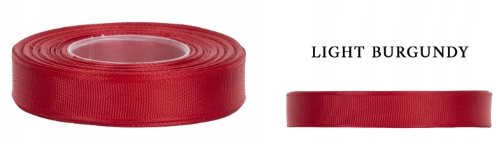 Ryps 3,8 Cm 22,8 M Lt Burgundy Jasny Burgund Tasiemka Rypsowa