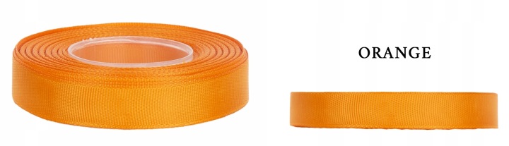 Ryps 2,5 Cm 22,8 M Orange Pomarańczowa Tasiemka Rypsowa