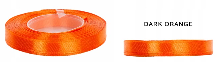 6 Mm 32M Dark Orange Ciemny Pomarańczowy Wstążka Tasiemka Satyna Atłas