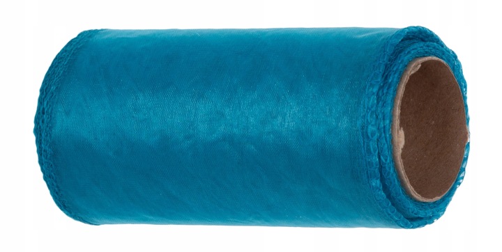 Organza D. Turquoise Ciemny Turkus Tiul Organtyna 12 Cm 9Y 8,22 M