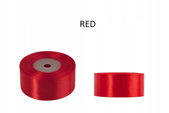 5 Cm 32M Red Czerwona Wstążka Tasiemka Satyna Atłas