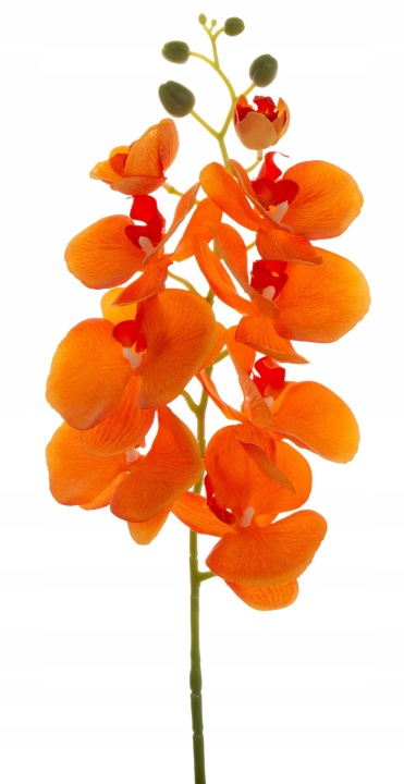 Storczyk Pomarańczowy Orchidea Gałązka 100 Cm Kwiaty Sztuczne