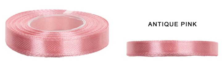 6 Mm 32M Antique Pink Różowa Wstążka Tasiemka Satyna Atłas