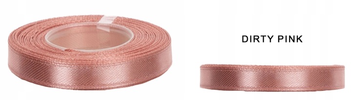6 Mm 32M Dirty Pink Różowa Wstążka Tasiemka Satyna Atłas
