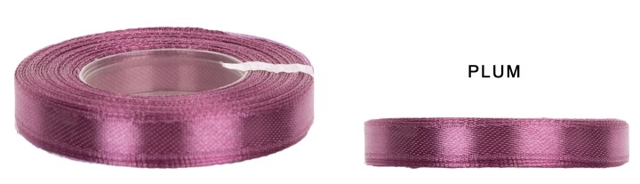 2,5 Cm 32M Plum Śliwkowa Wstążka Tasiemka Satyna Atłas
