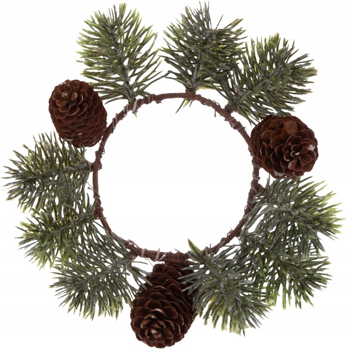 WIANEK IGLASTY Z SZYSZKAMI 20 CM STROIK NA ŚWIECĘ